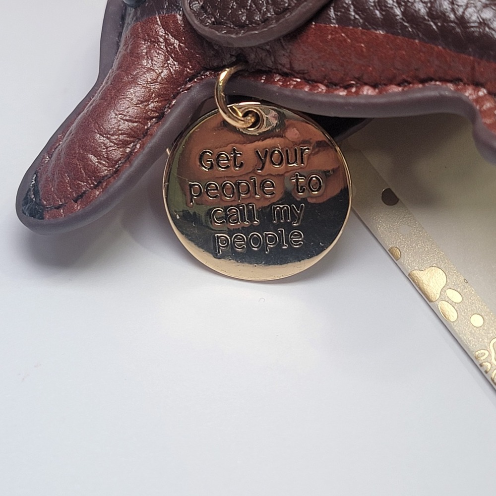 Piper K Dachshund Wiener Dog Layered Bag Charm Key Chain Tennis Ball Bandana NEW - Picture 4 of 4